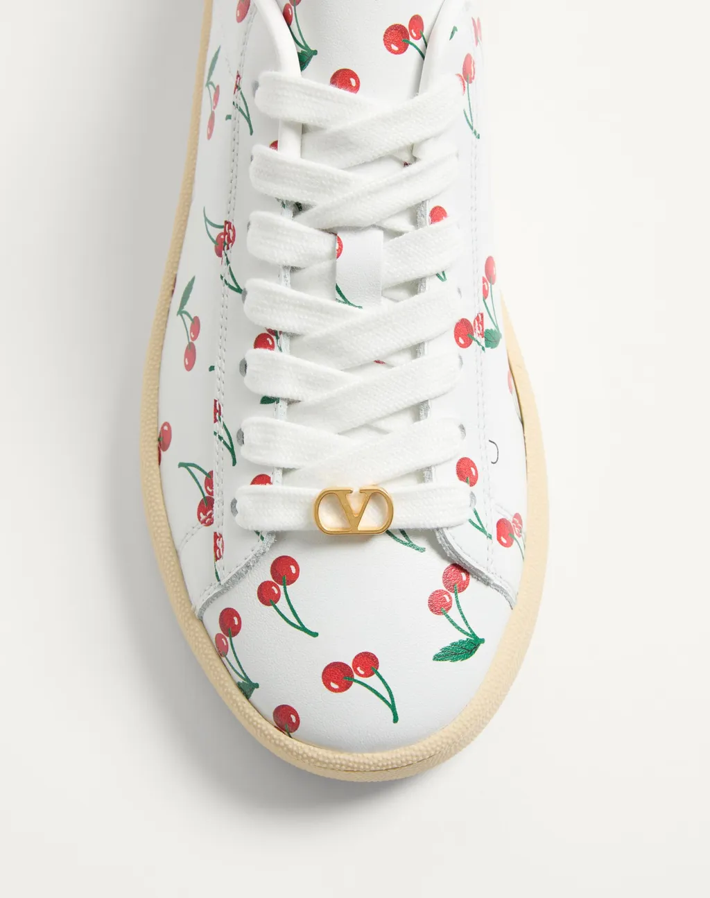 Valentino	Royco Cherryfic-Printed Lace-Up Sneakers