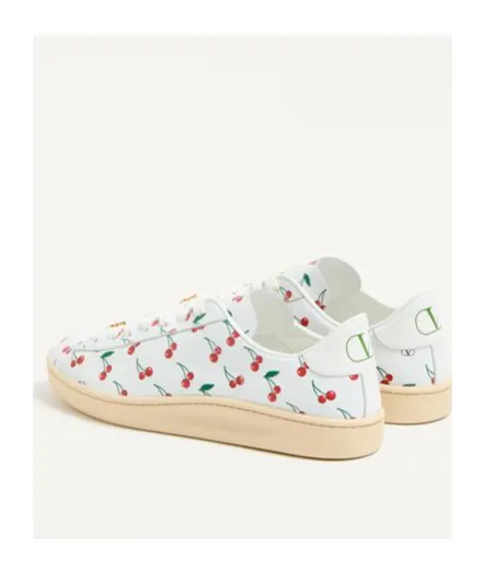 Valentino Royco Cherry Printed Lace-Up Sneakers