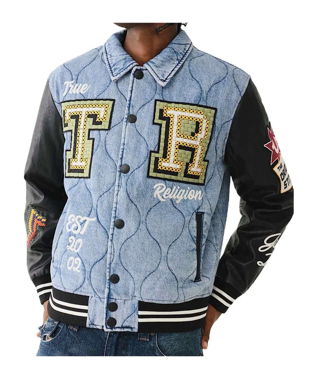 Long-Sleeved Denim Coat
