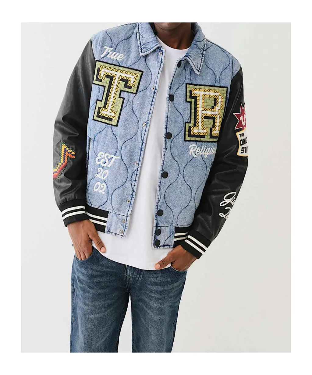 Long-Sleeved Denim Coat