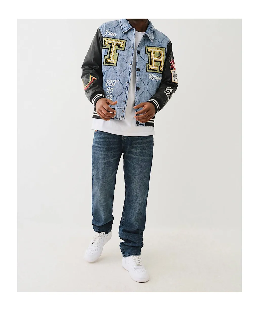 Long-Sleeved Denim Coat