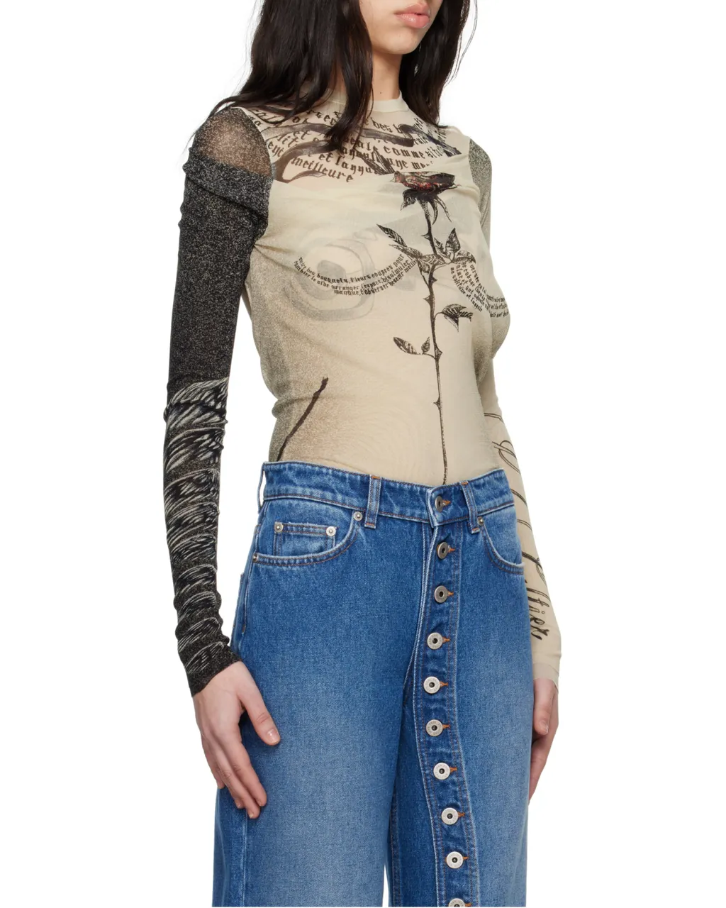 Double Layer Printed Bodysuit