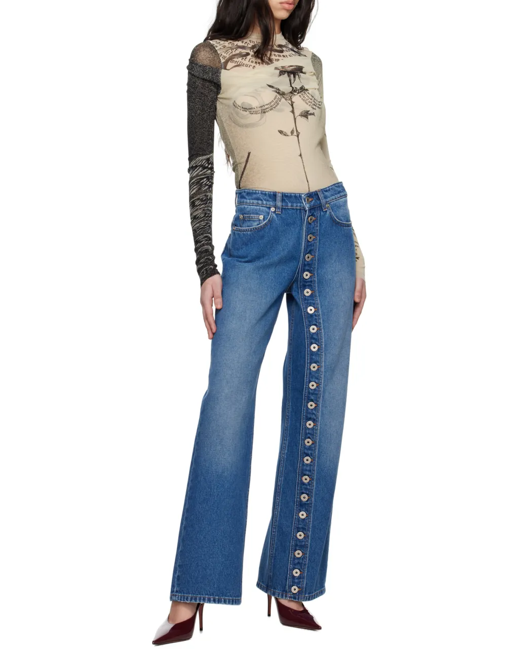 Double Layer Printed Bodysuit
