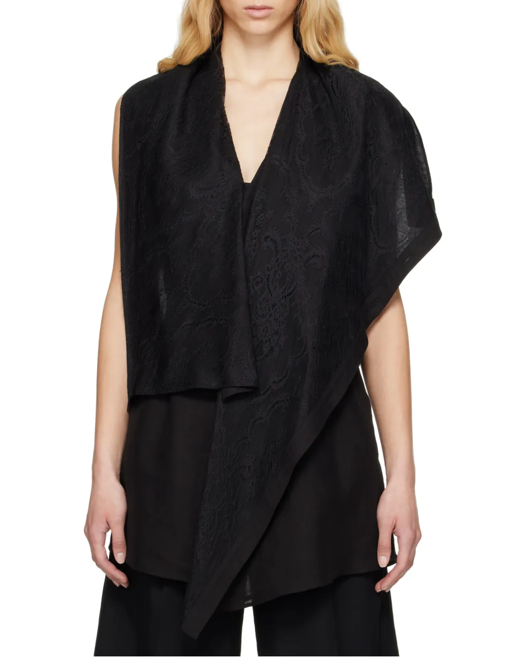 Draped Long Vest