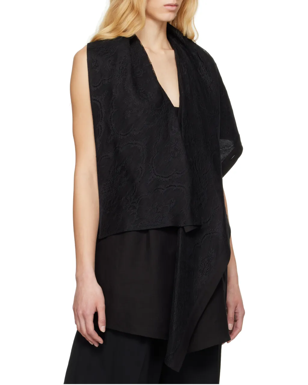 Draped Long Vest