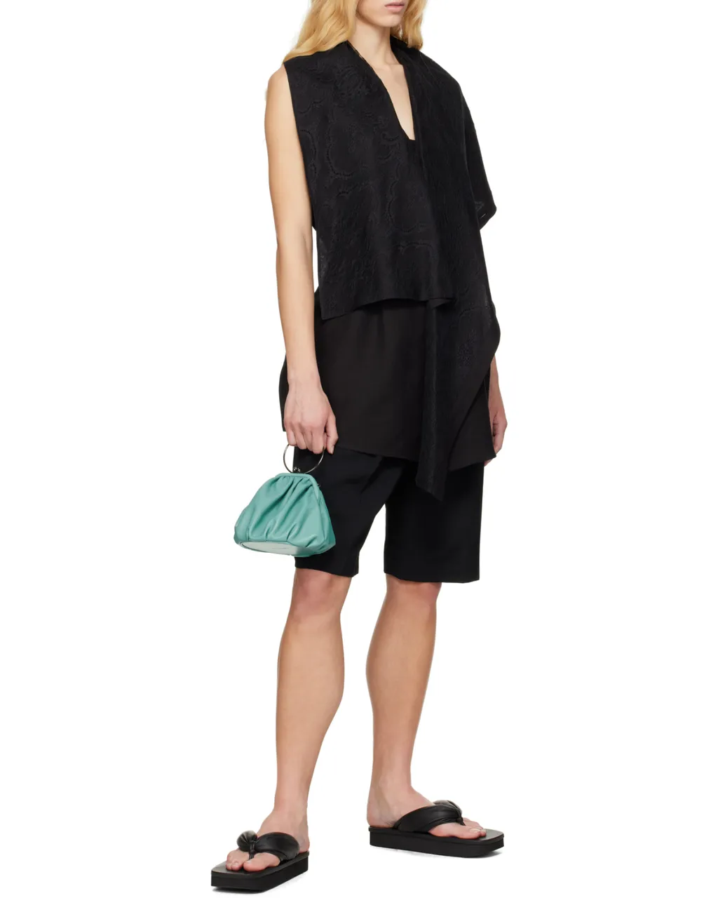 Draped Long Vest