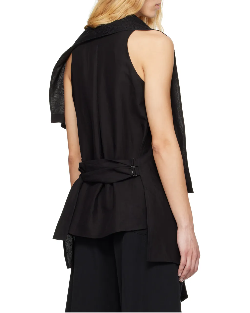Draped Long Vest