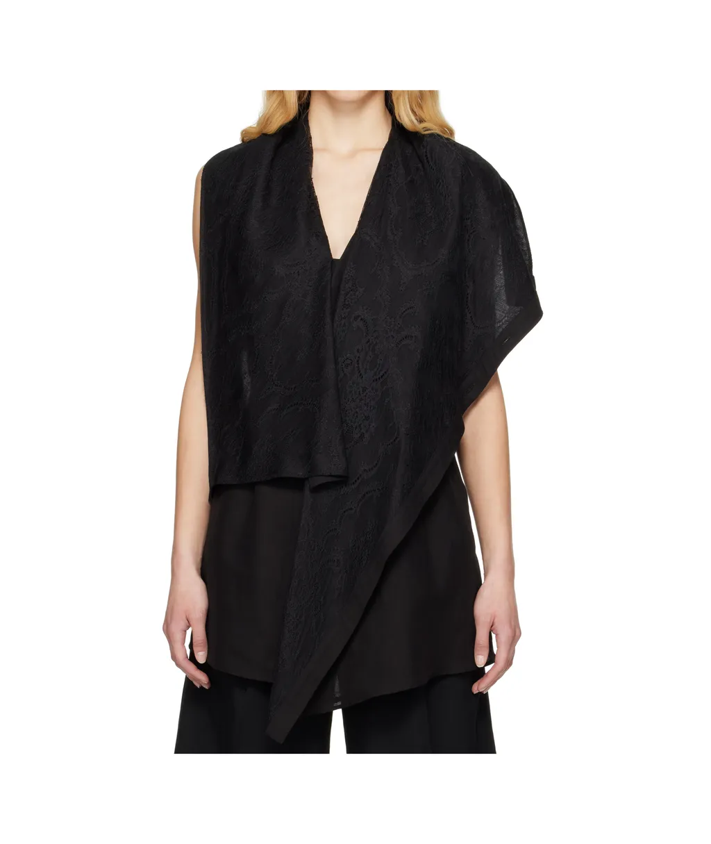 Draped Long Vest