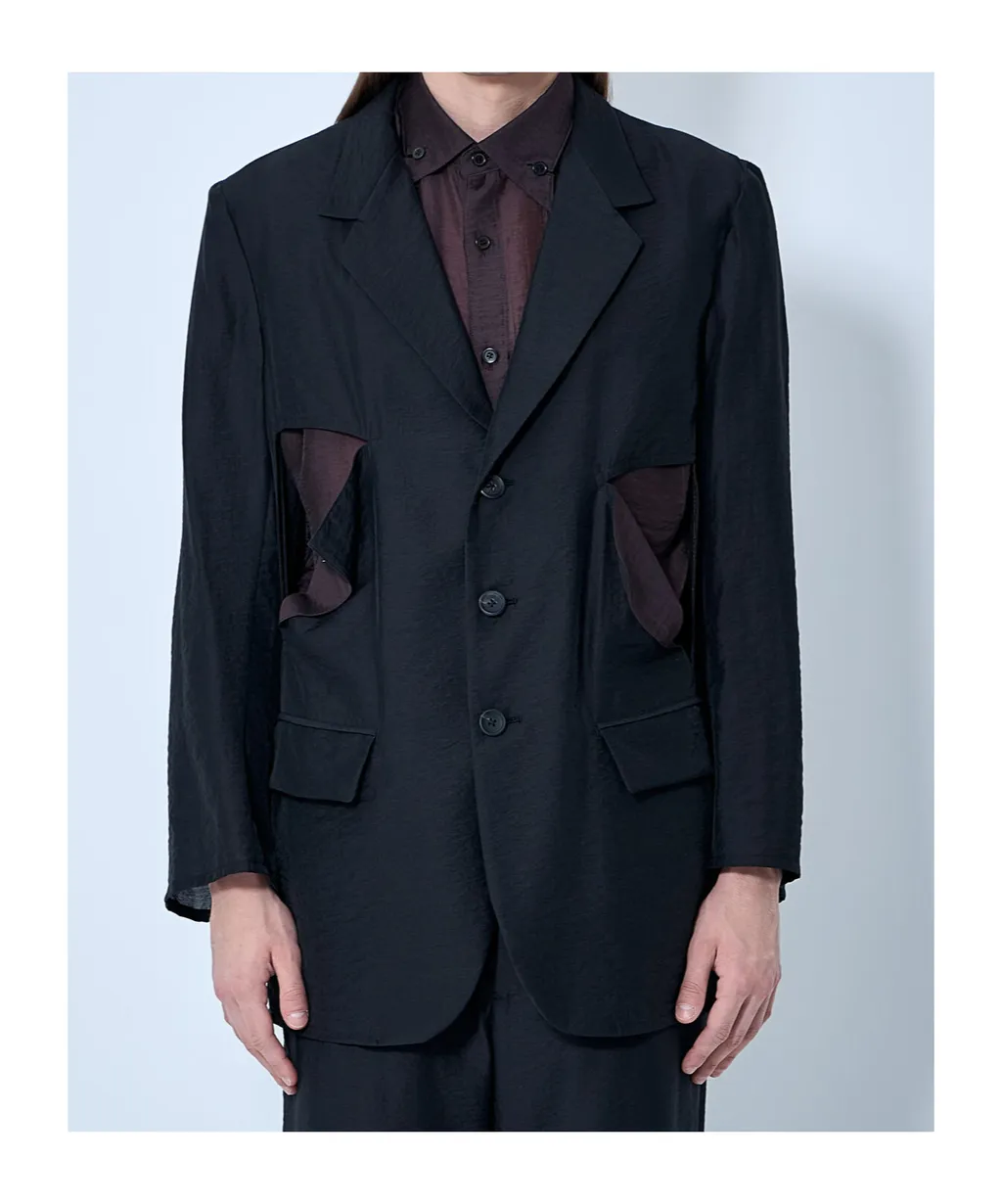 Yohji Yamamoto Cut-Out Long Sleeved Blazer