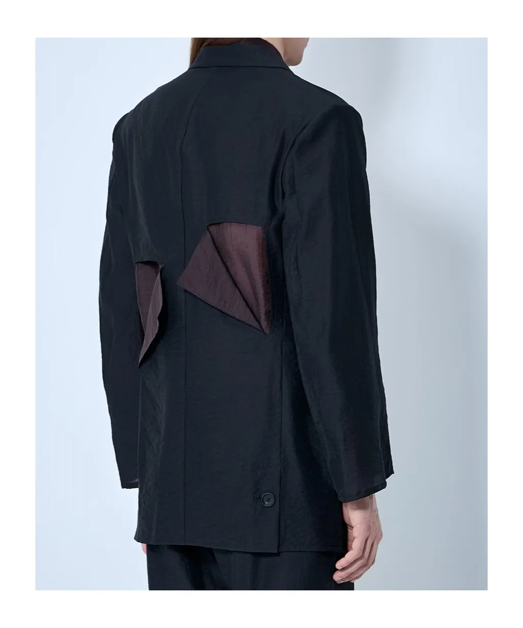Yohji Yamamoto Cut-Out Long Sleeved Blazer