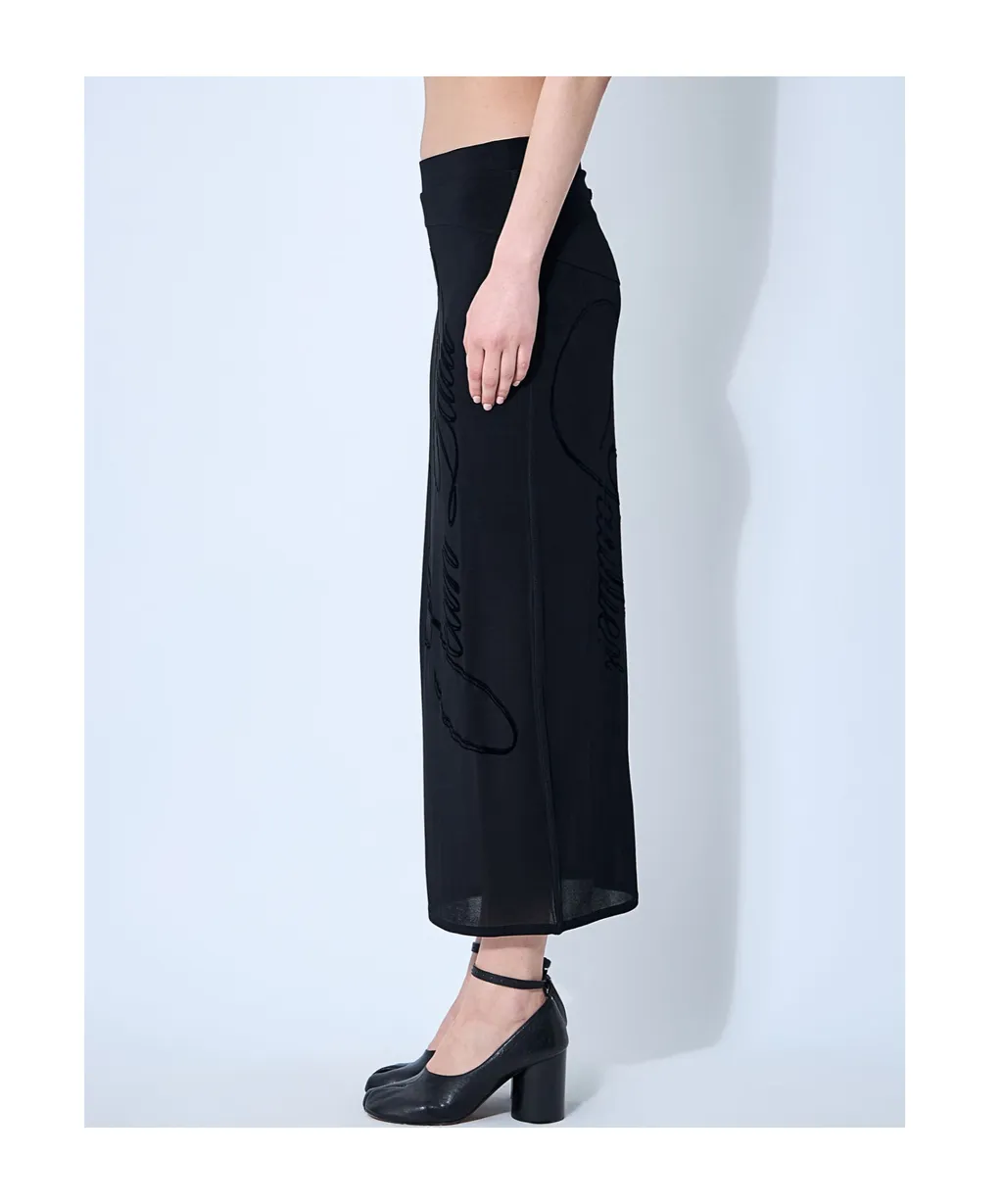 Jean Paul Gaultier Mesh Tattoo Midi Skirt
