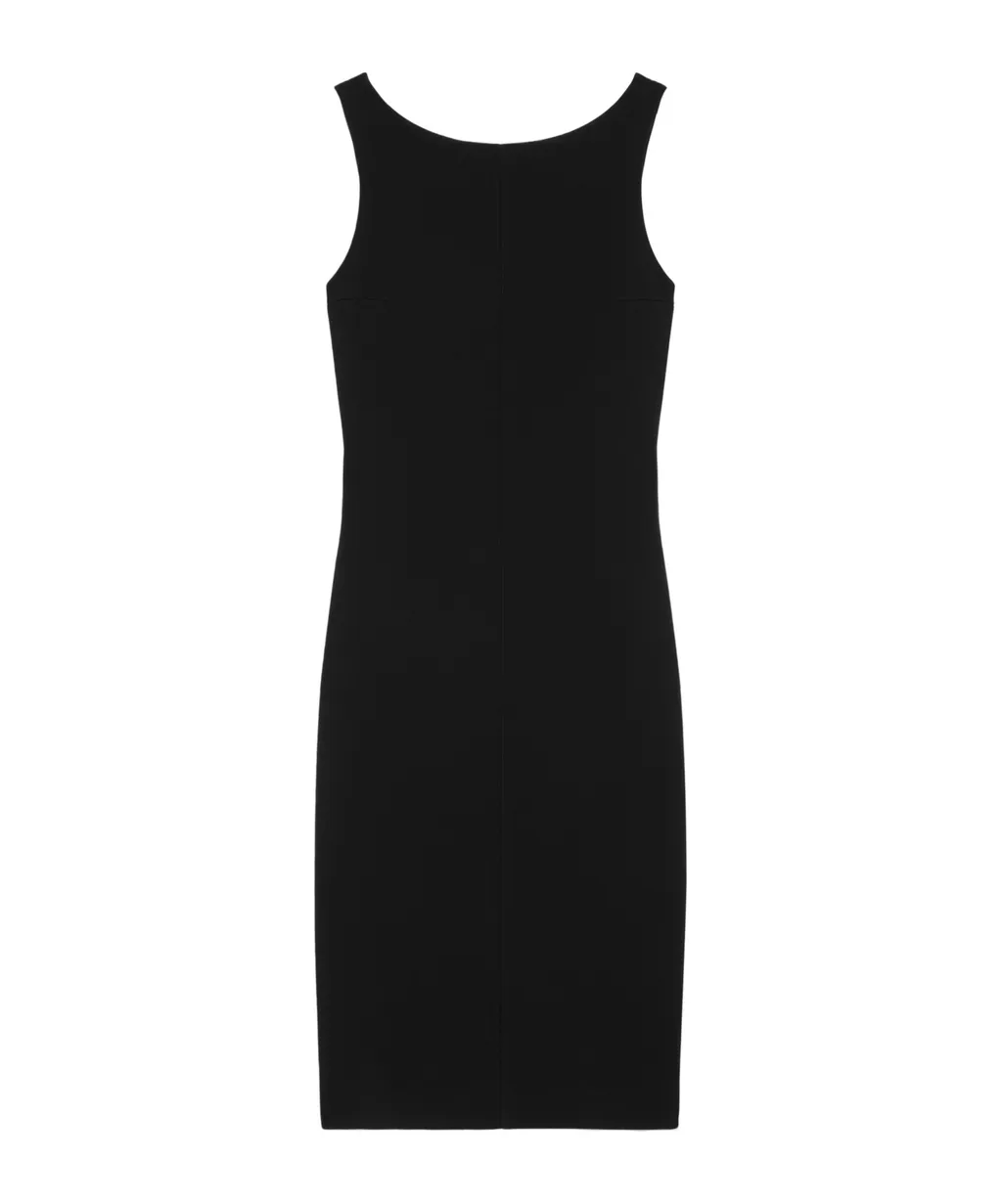Pencil Dress In Gauffered Double Wool