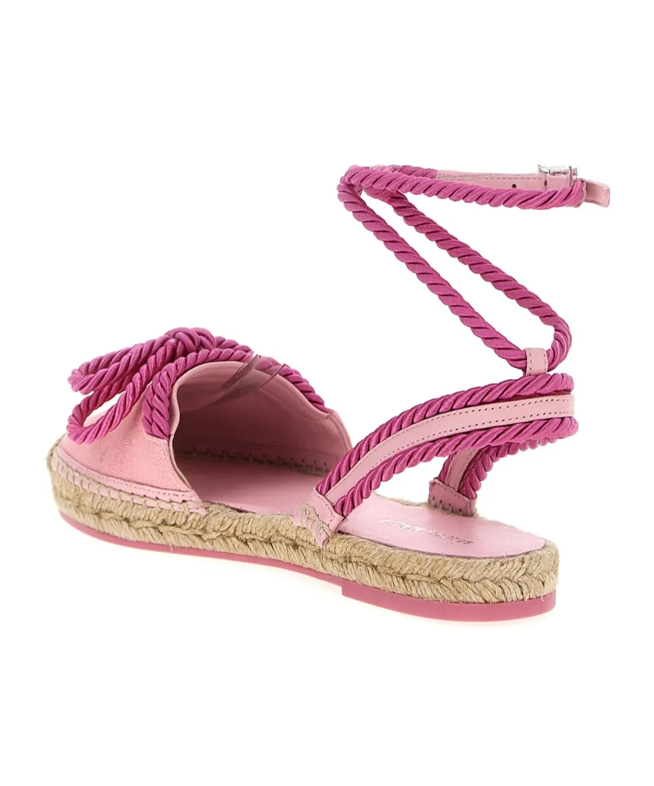 Mach & Mach Double Bow Strapped Espadrilles
