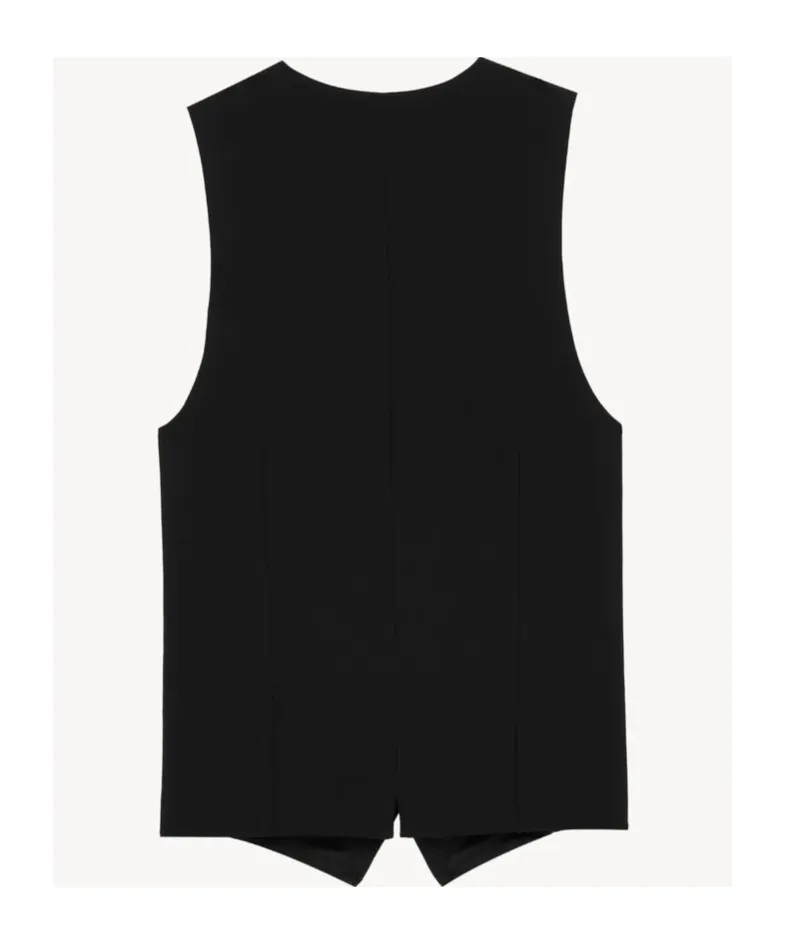 Vest In Silk Crepe Muslin