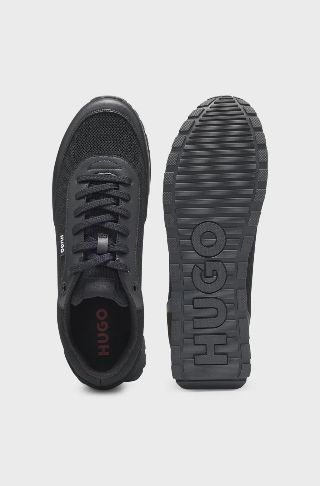 Hugo Boss Mesh-Panelled Lace-Up Sneakers