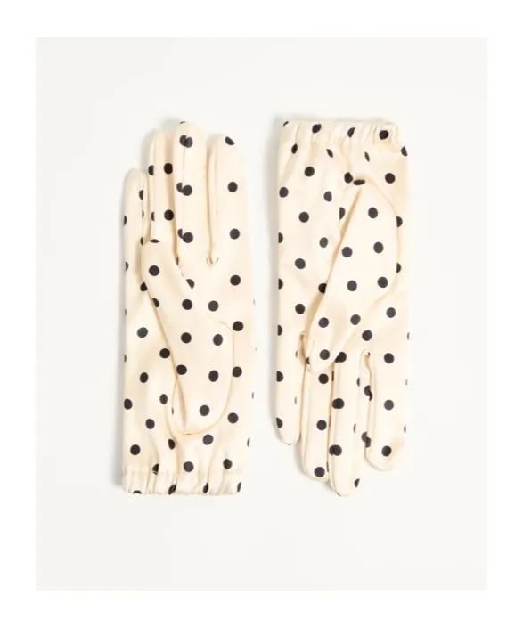 Valentino Vlogo Signature Polka Dot-Printed Gloves