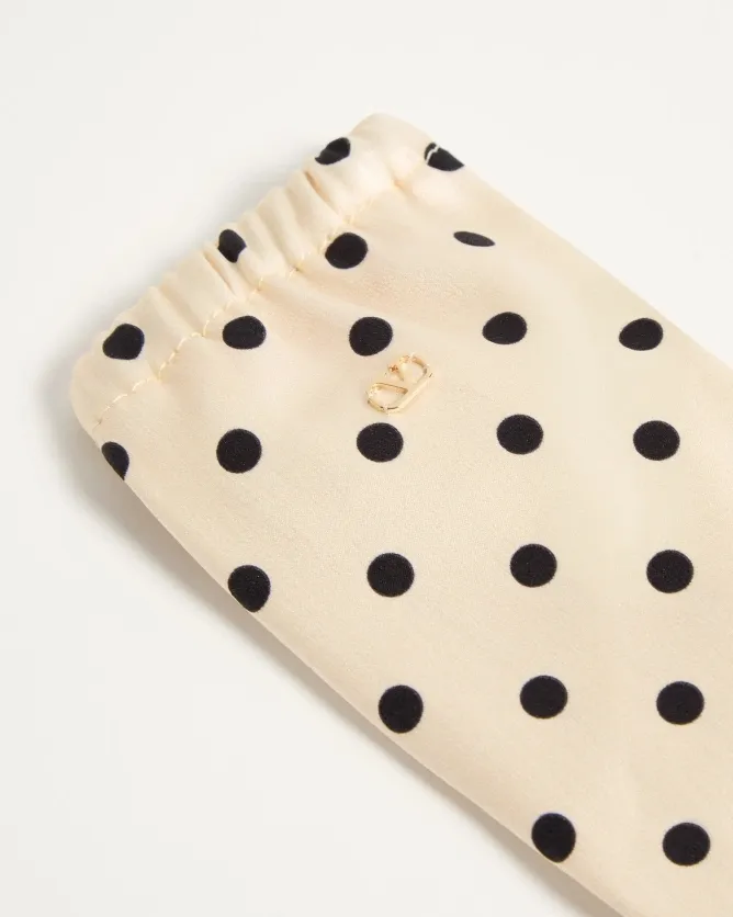 Valentino Vlogo Signature Polka Dot-Printed Gloves
