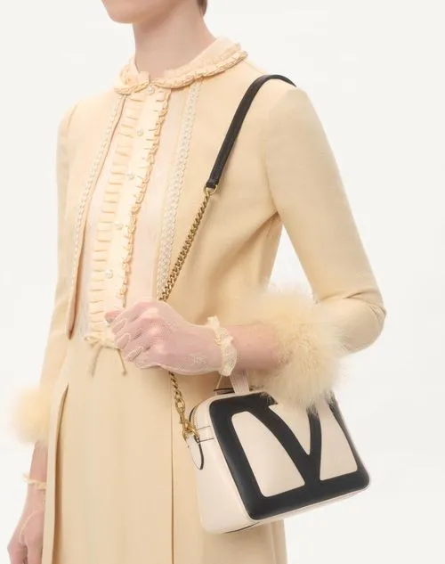 Valentino Feather Detailed Long-Sleeved Mini Dress
