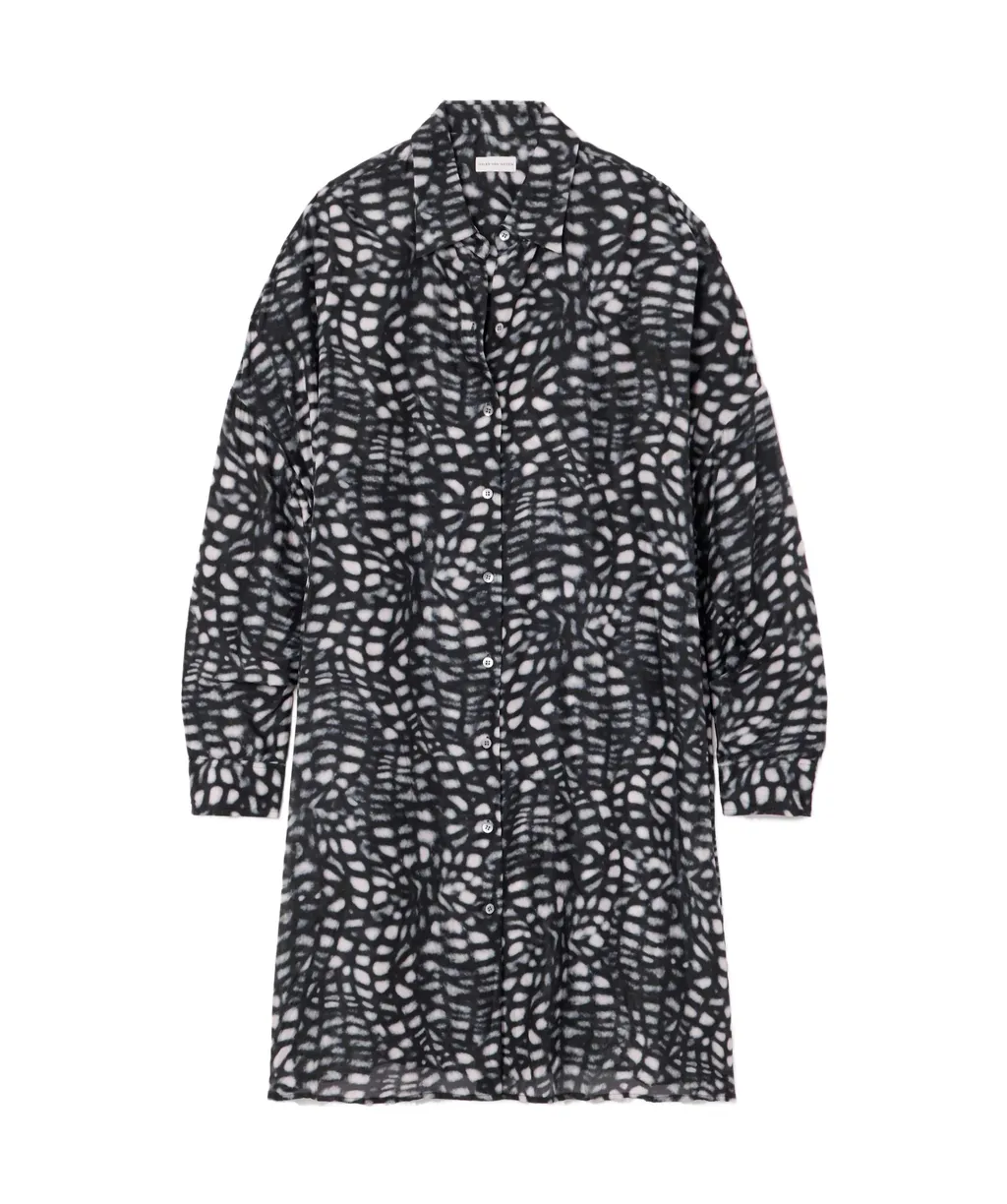 Dries Van Noten Graphic Printed Long Sleeved Dress
