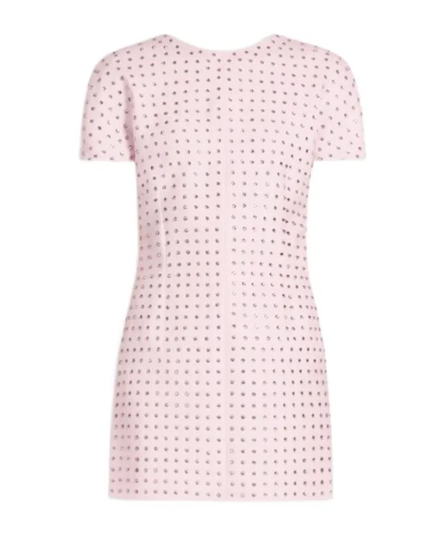 Sportmax All-Over Embellished Crewneck Dress