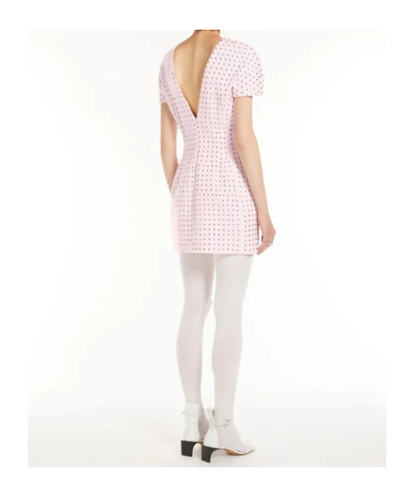 Sportmax All-Over Embellished Crewneck Dress