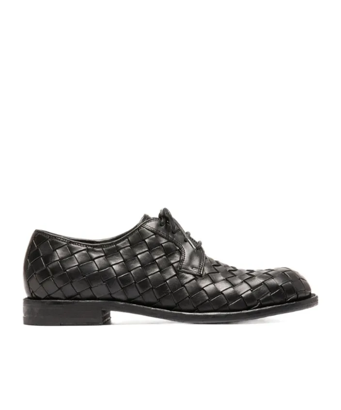Black Leather Derby Shoes