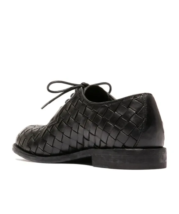 Black Leather Derby Shoes