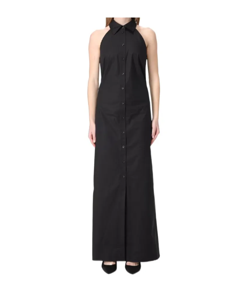 Sleeveless Pointed Neck Dress