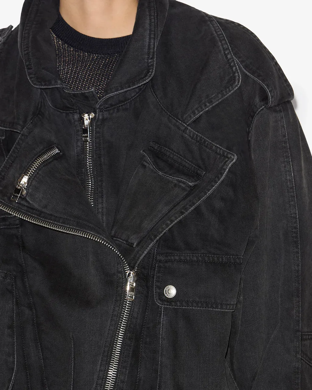 Isabel Marant Aneli Zipped Denim Jacket