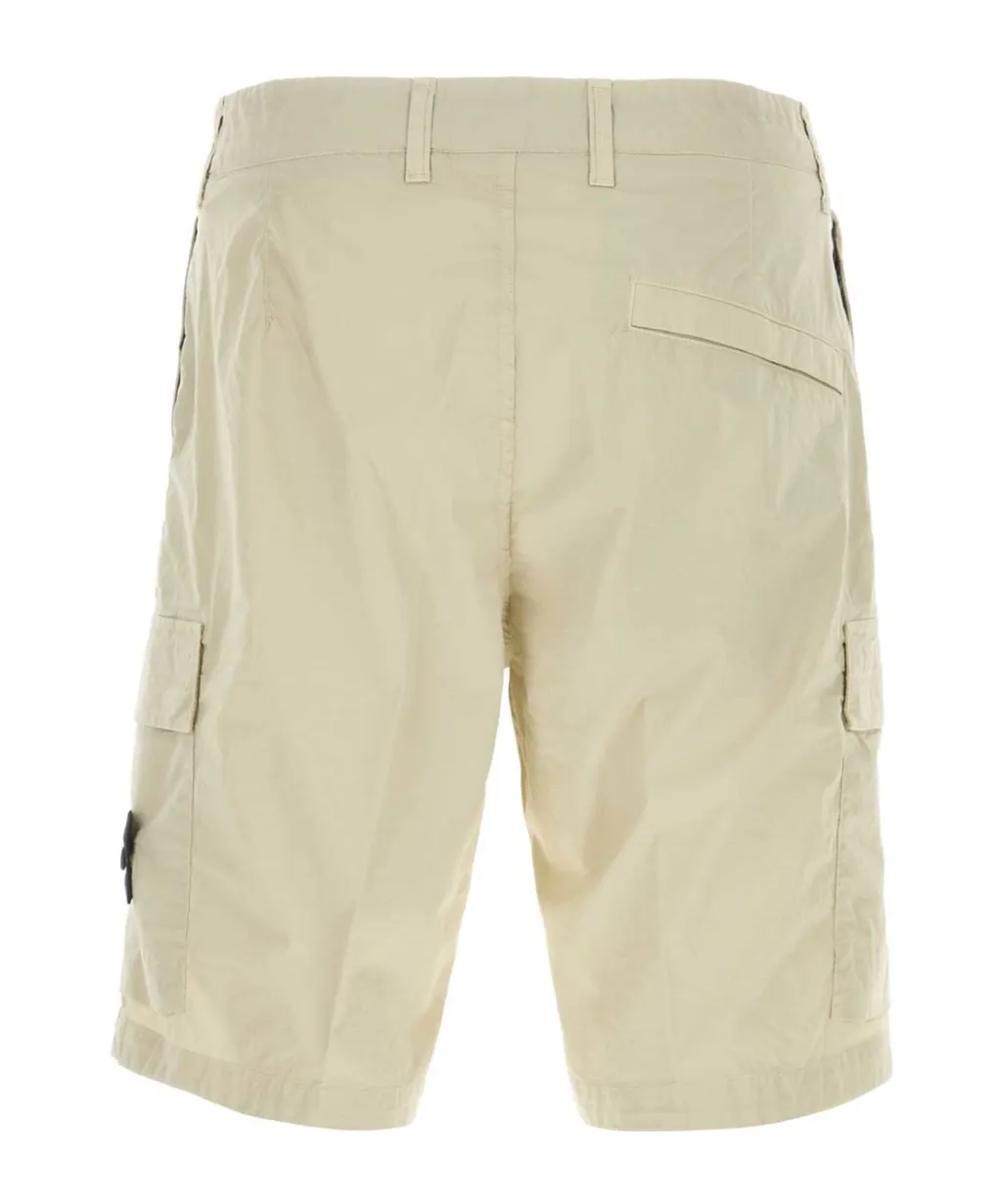Stone Island Logo Patch Stretch Bermuda Shorts
