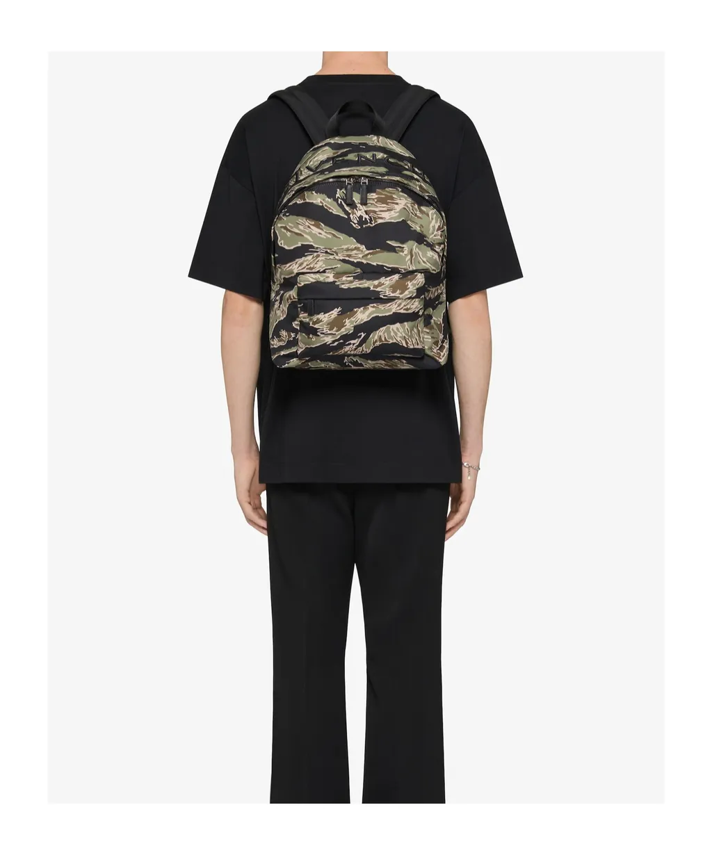 Essential U Backpack In Nylon With Camo Print