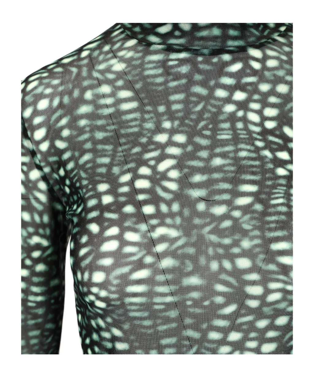 Dries Van Noten Long-Sleeved Sheer Turtleneck Blouse