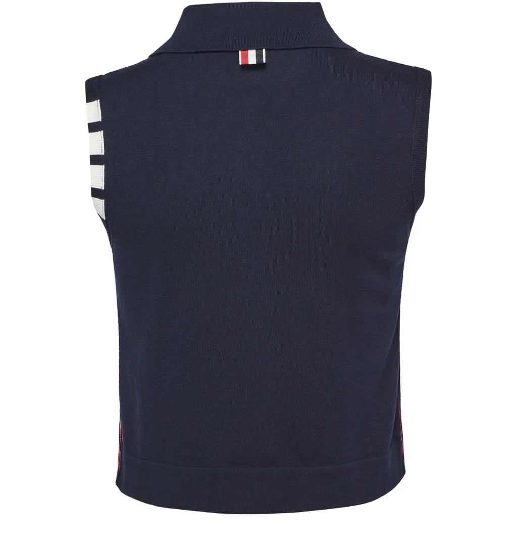 Button-Down Sleeveless Shirt