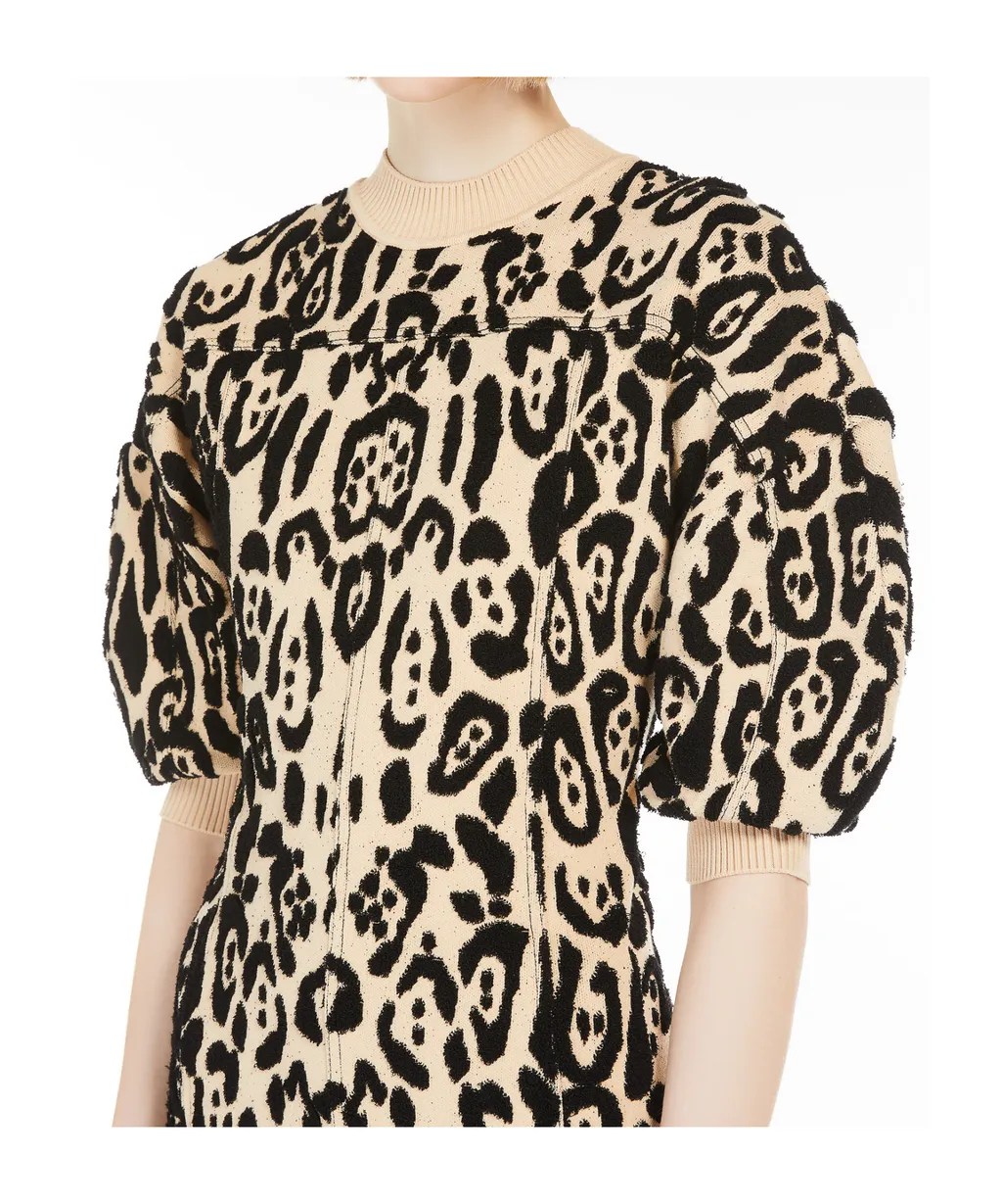 Animal-Print Terry Dress