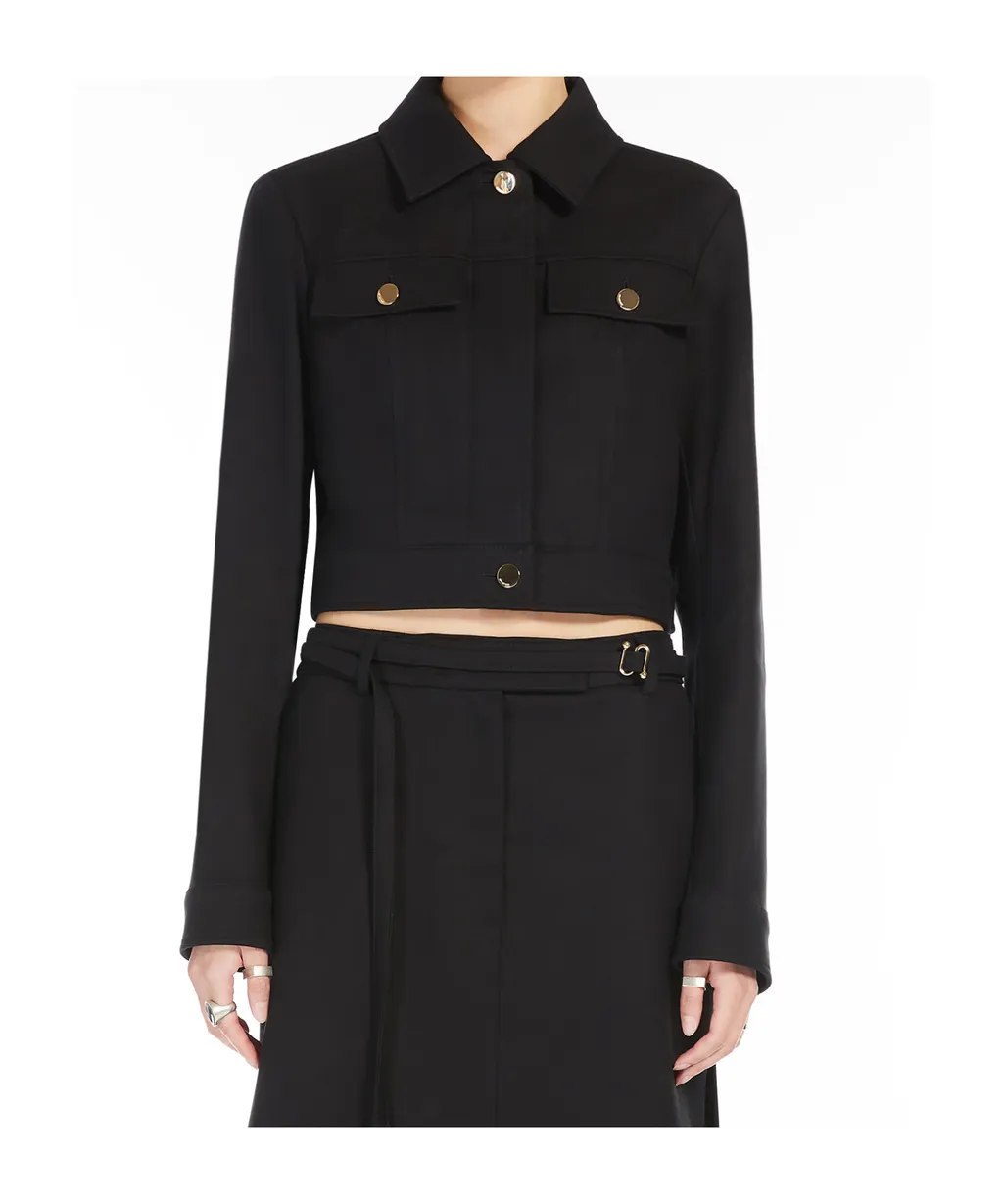 Cotton Cady Cropped Jacket