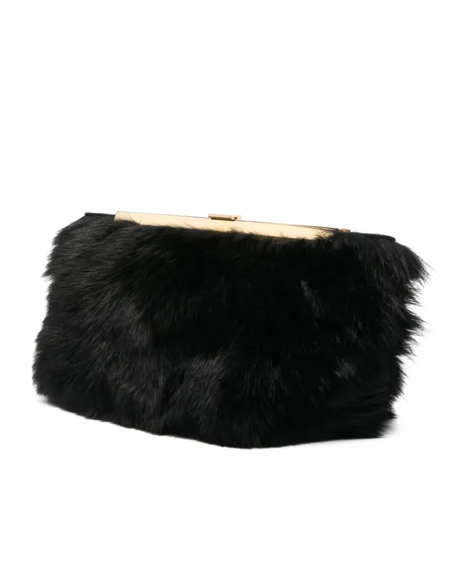 Aimee Shearling Clutch Bag