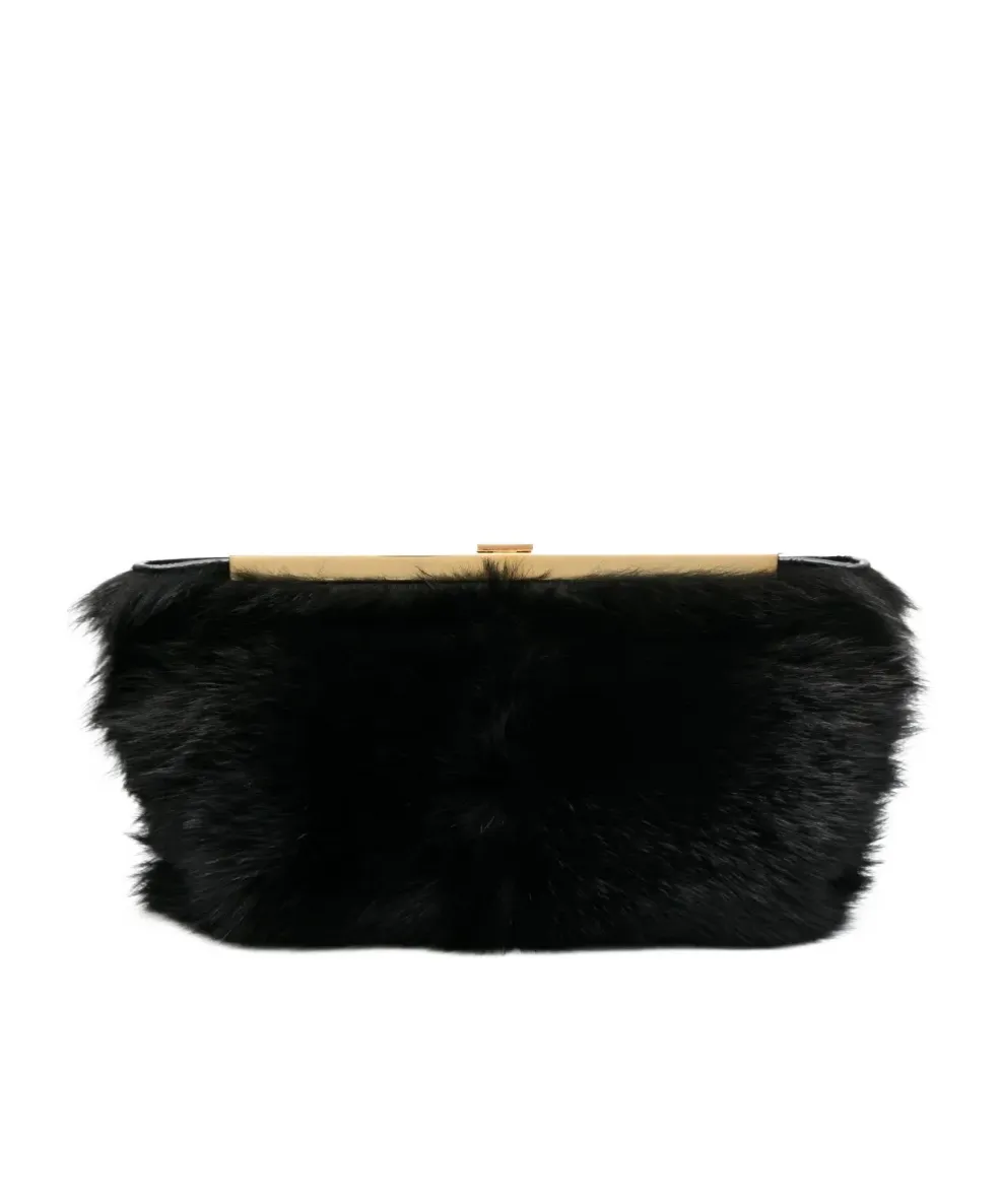 Aimee Shearling Clutch Bag