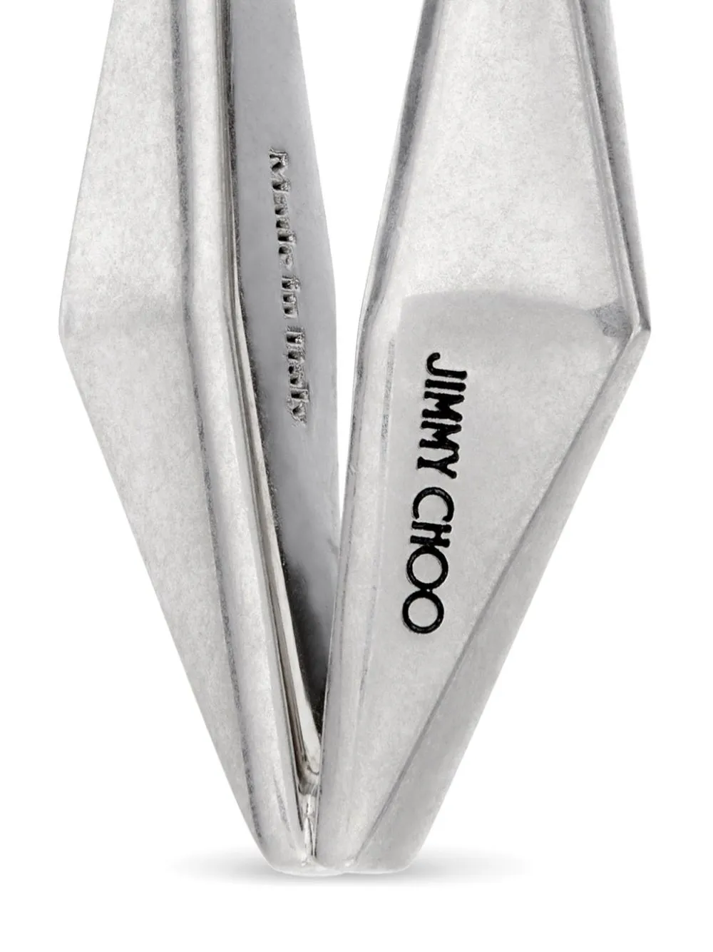 Jimmy Choo Diamond Logo Engraved Earrings