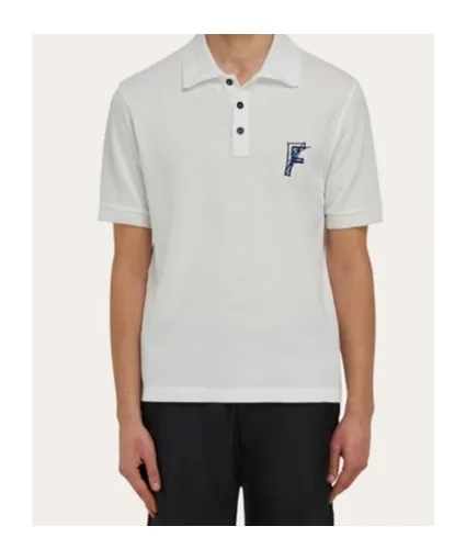 Ferragamo Logo Embroidered Short Sleeved Polo Shirt