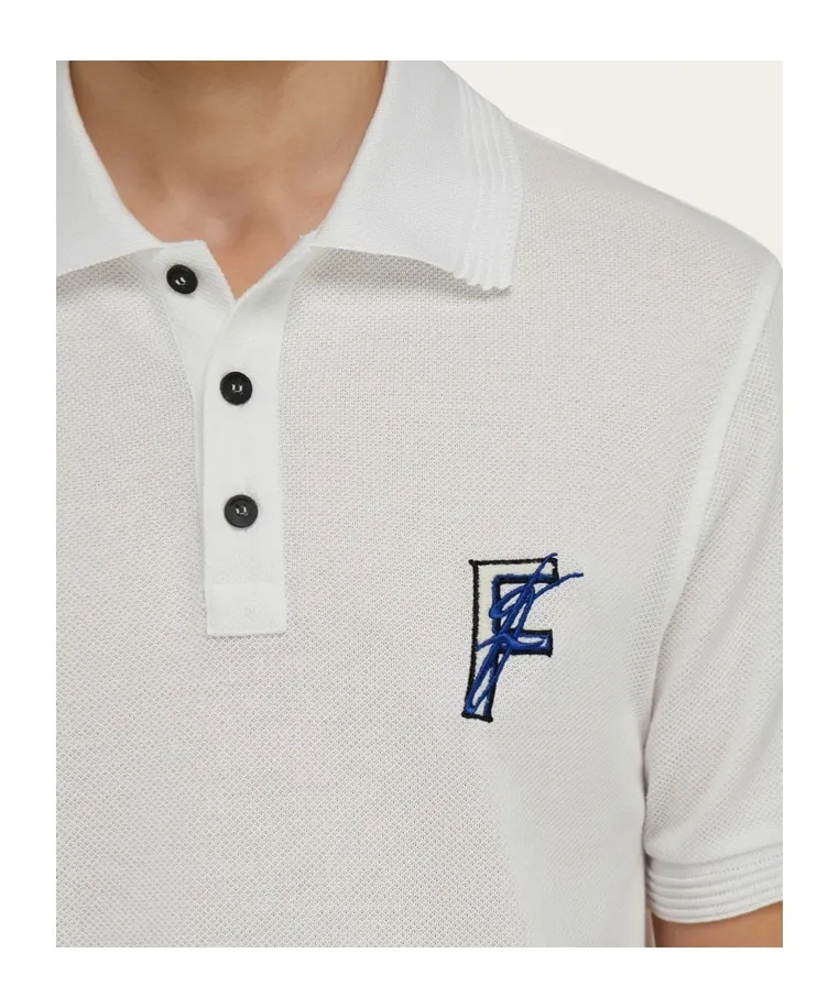 Ferragamo Logo Embroidered Short Sleeved Polo Shirt