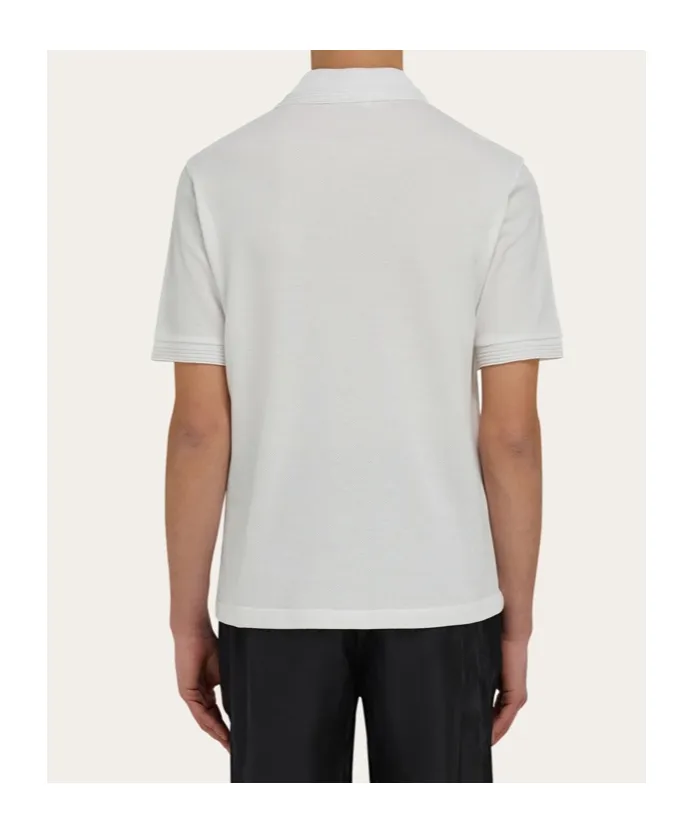 Ferragamo Logo Embroidered Short Sleeved Polo Shirt
