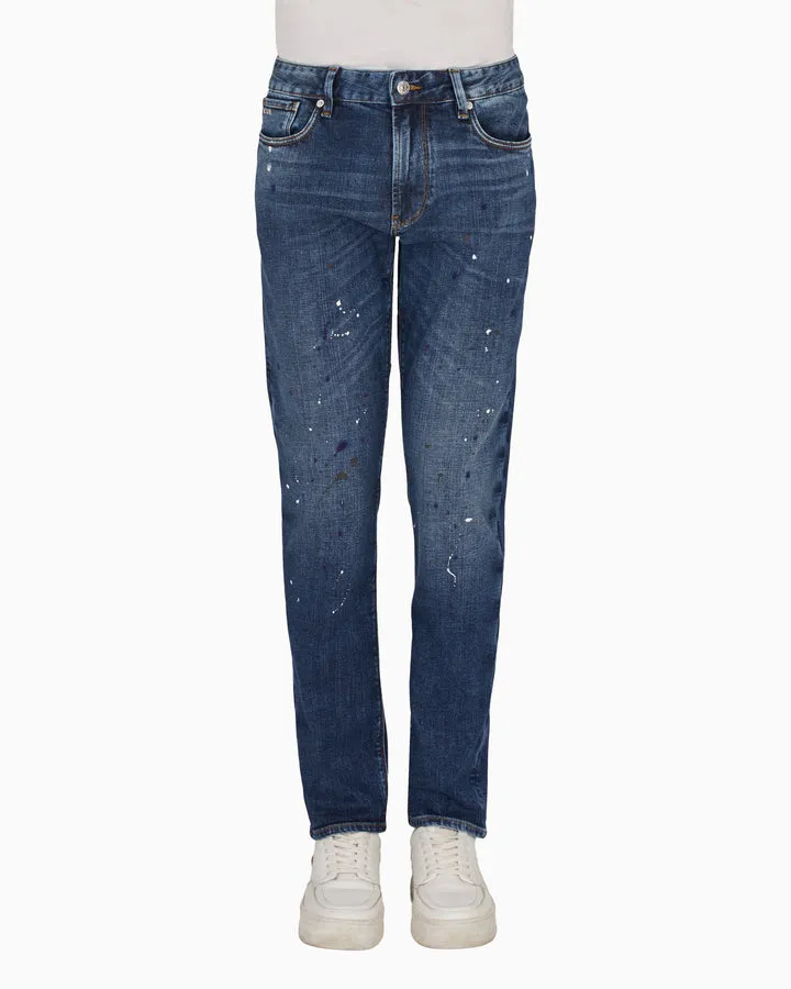 Emporio Armani J06 Spot-Detailed Slim-Fit Denim Jeans