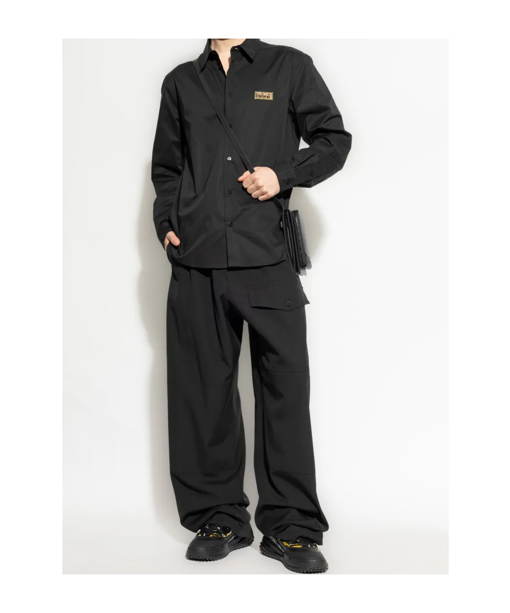 Versace Jeans Couture Logo Plaque Long-Sleeved Shirt