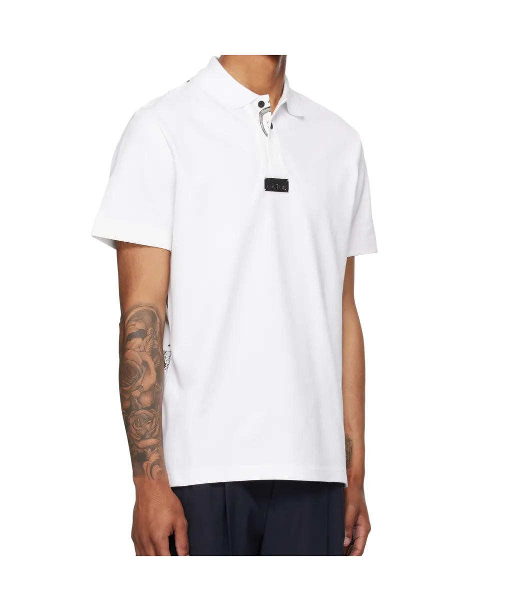 Versace Jeans Couture Barocco Print Short-Sleeved Polo Shirt