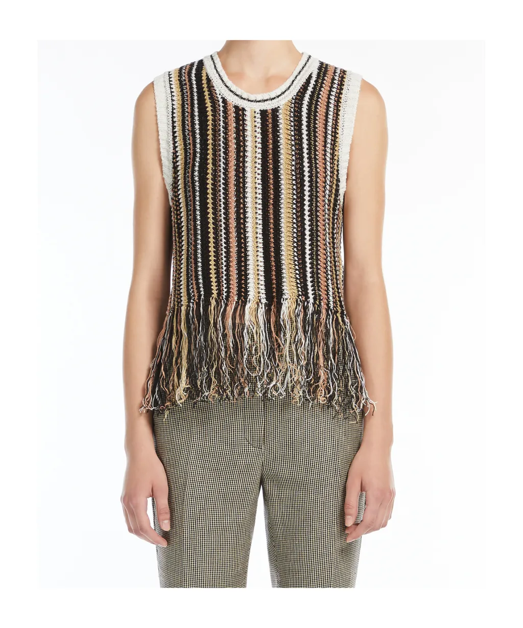 Linen Top With Fringes
