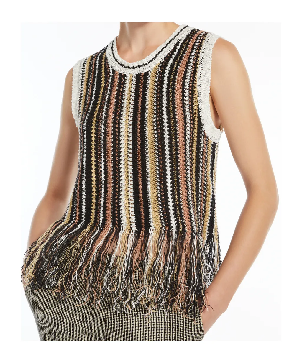 Linen Top With Fringes