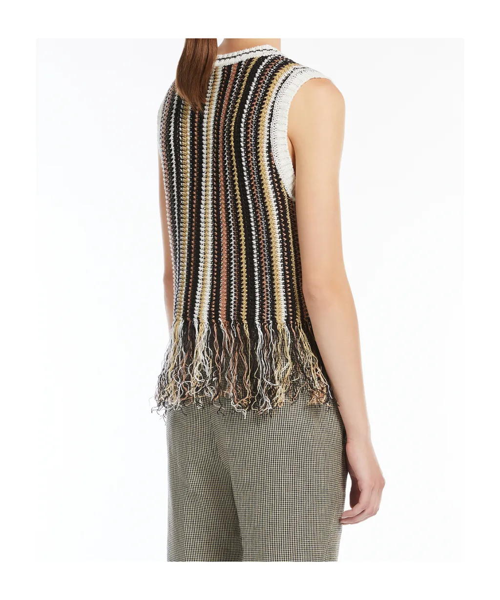 Linen Top With Fringes