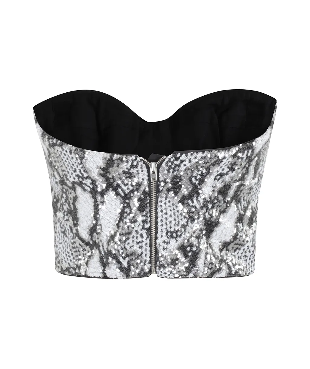 Sequined Tube Top