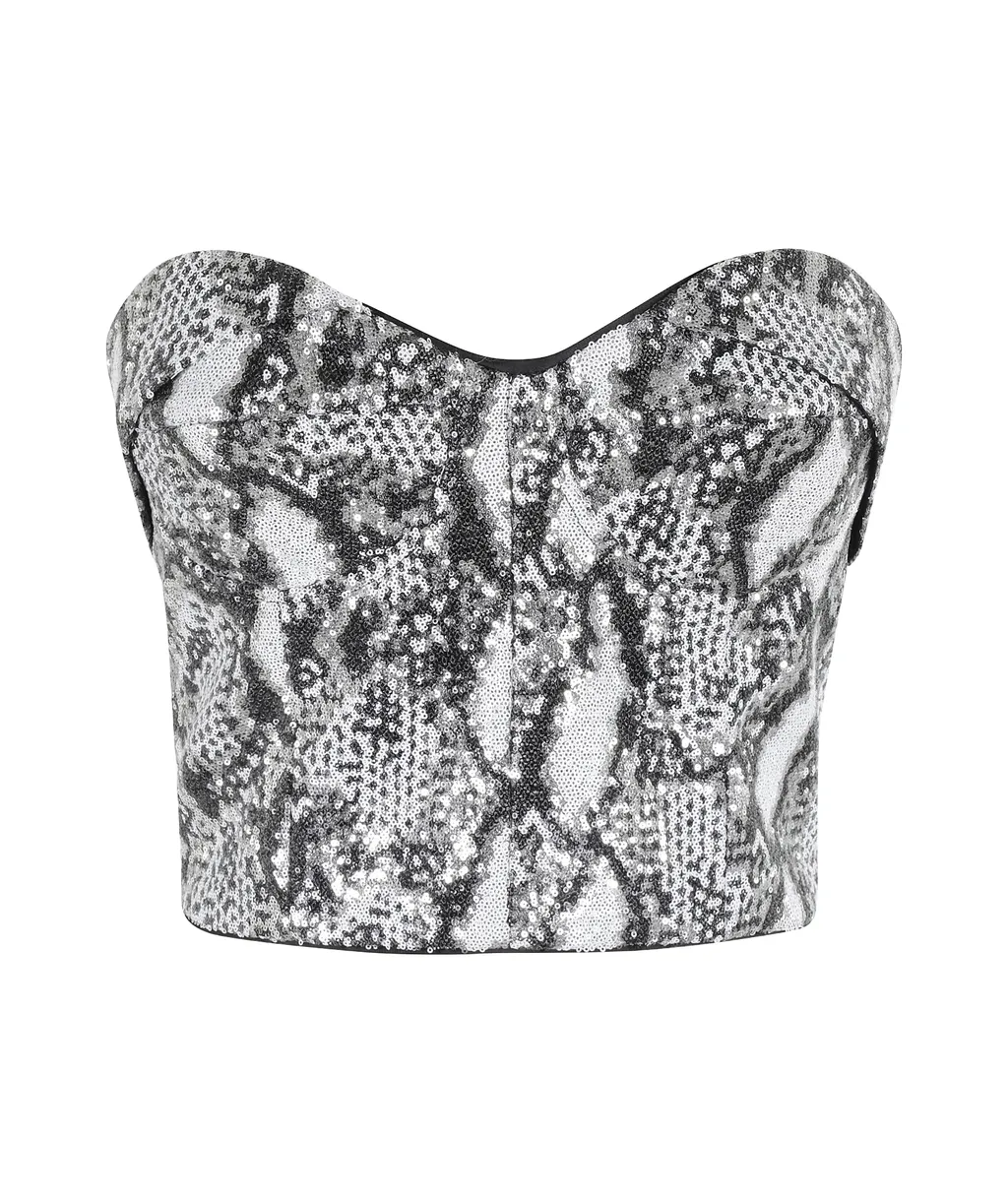 Sequined Tube Top