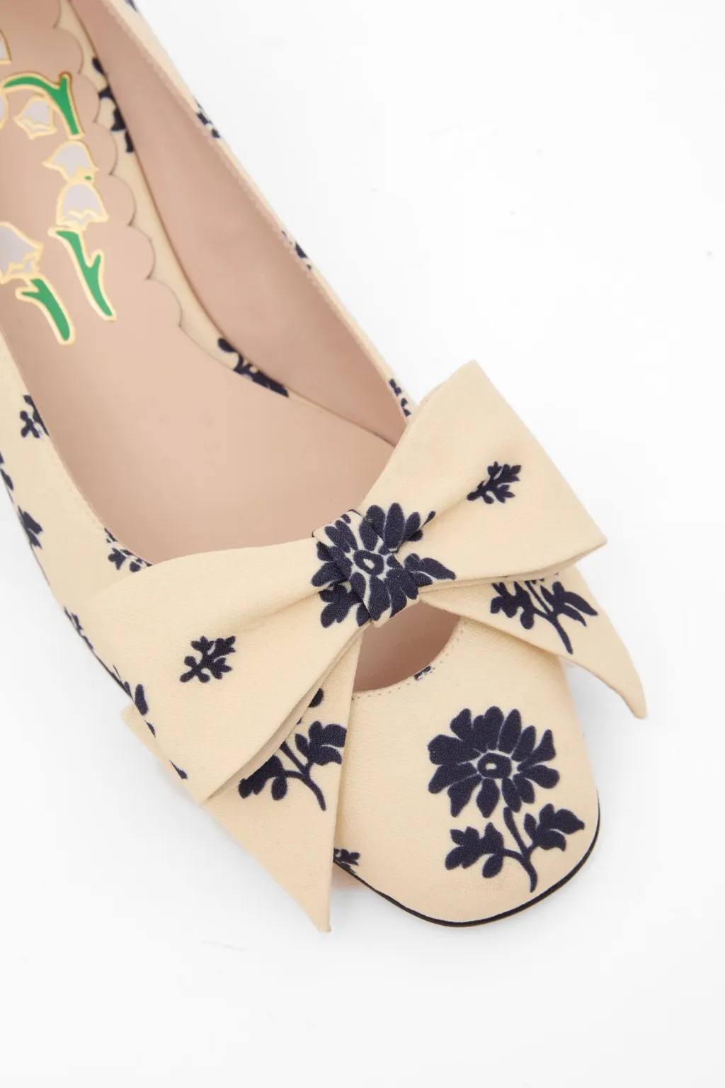 Valentino Bowow Flower Printed Pumps